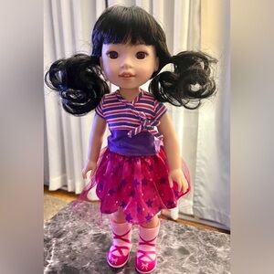 AMERICAN GIRL DOLL, Wellie Wishers Emerson 14.5" Doll 2016 Mattel, Collectible